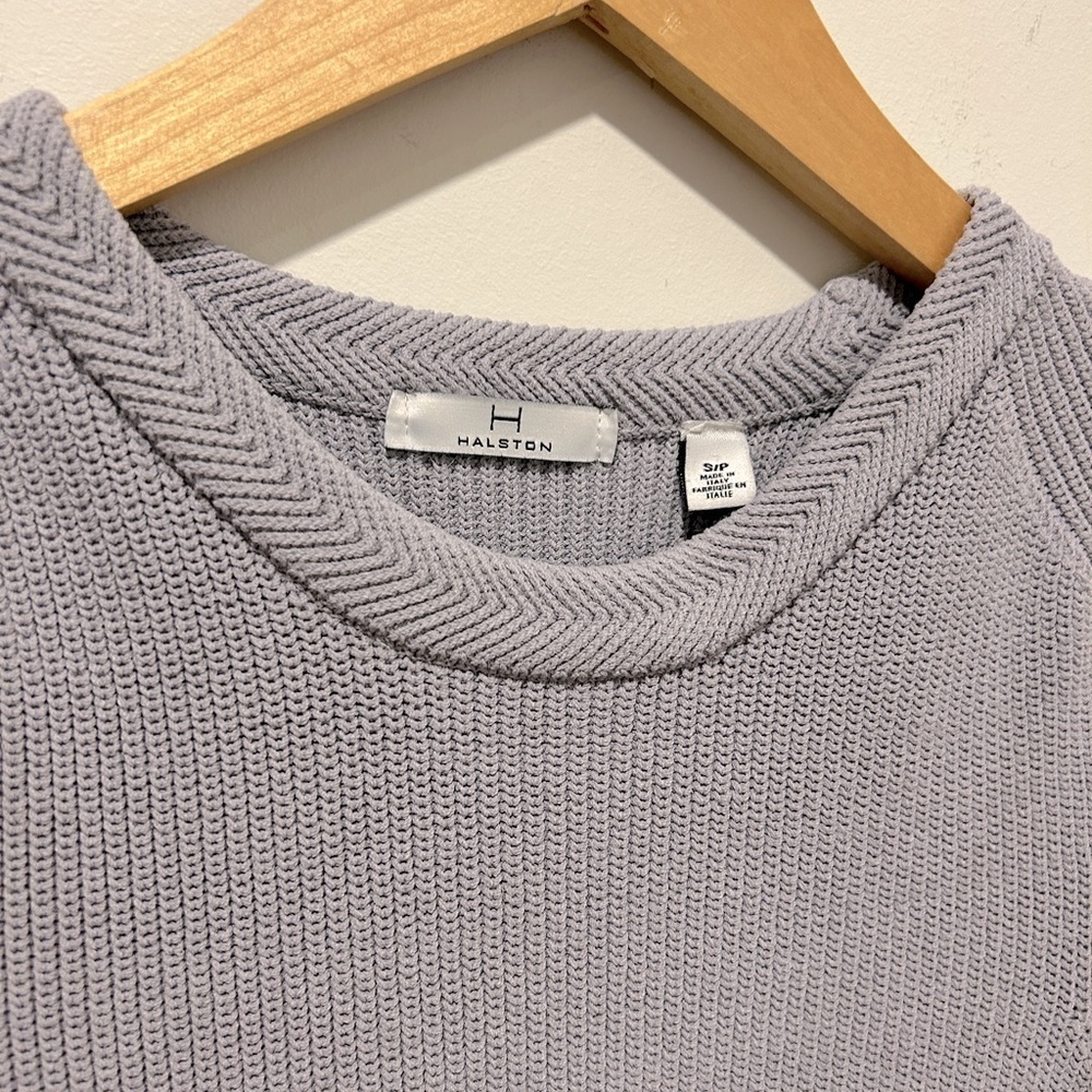HALSTON SLEEVELESS KNIT SWEATER ~ size small - Picture 4 of 7